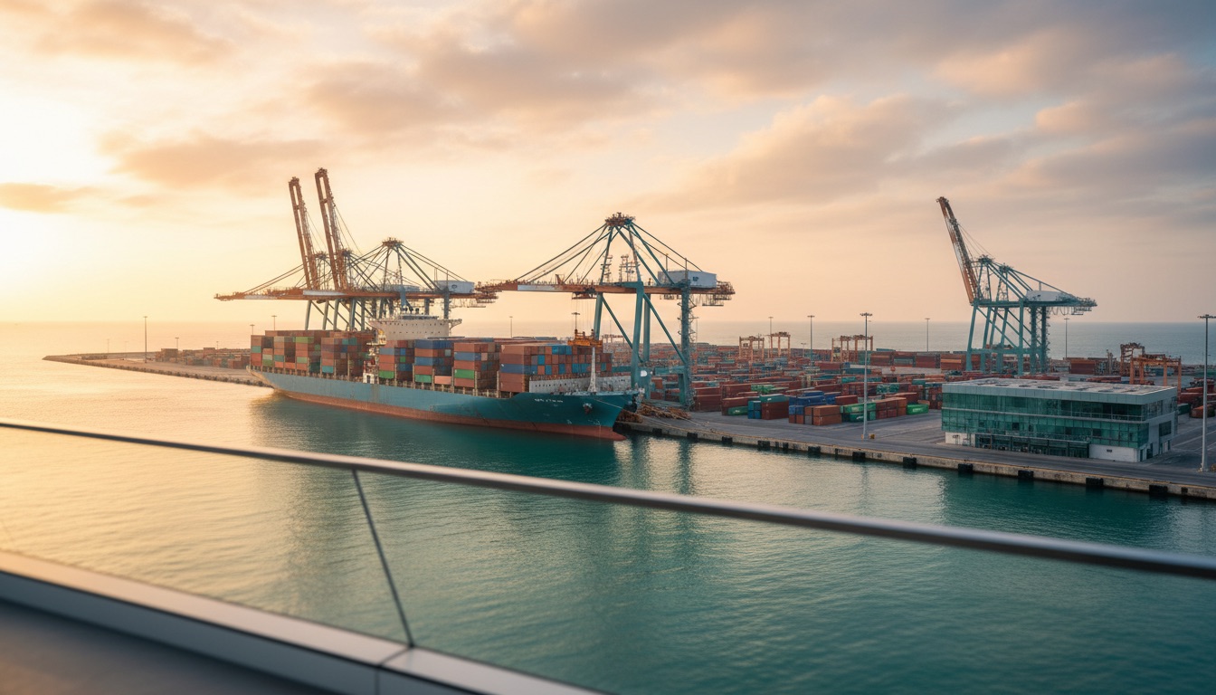 Container port on the Gulf