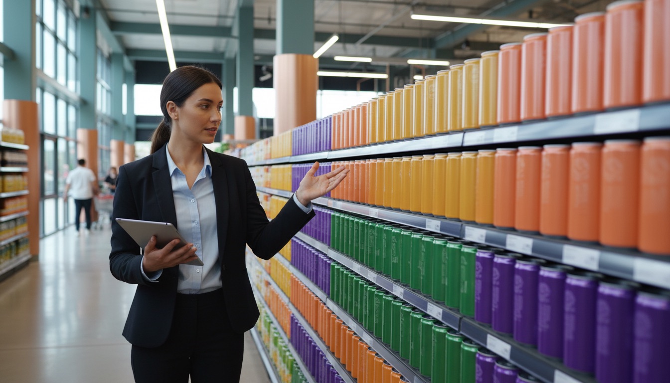 Buyer checking a private-label shelf